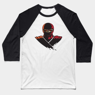 Ninja Skull With Red Eyes Awesome! Baseball T-Shirt